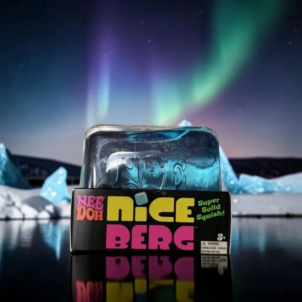 3 Schylling NeeDoh Nice Berg, Cube, Nice Ice Baby